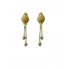 Generic Women's Pack of_2 Brass Gold-Plated Earrings (Gold) Generic Women's Pack of_2 Brass Gold-Plated Earrings (Gold)