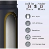 Generic 1000 Ml Double Wall Insulated Stainless Steel Water Bottle With Flip Lid (Black)