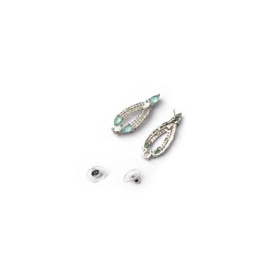 Generic Women's Brass Silver Plated Necklace set (Turquoise) Generic Women's Brass Silver Plated Necklace set (Turquoise)