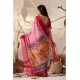 Generic Women's Georgette Printed Saree With Unstitched Blouse 5.5Mtr (Light_Pink)