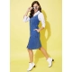 Generic Women's Denim Washed Shoulder Straps Dress (Blue) Generic Women's Denim Washed Shoulder Straps Dress (Blue)
