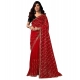 Generic Women's Net Sequence Saree With Unstitched Blouse 5.5Mtr (Red) Generic Women's Net Sequence Saree With Unstitched Blouse 5.5Mtr (Red)