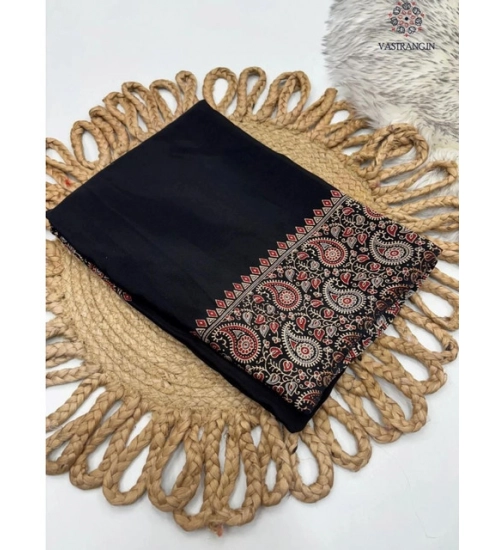 Generic Women's Gajji Soft Silk Printed Saree With Unstitched Blouse 5.5Mtr (Black) Generic Women's Gajji Soft Silk Printed Saree With Unstitched Blouse 5.5Mtr (Black)