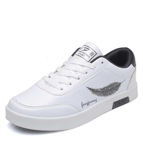 Generic Men's Casual Synthetic Lace-ups Casual Shoes (White)