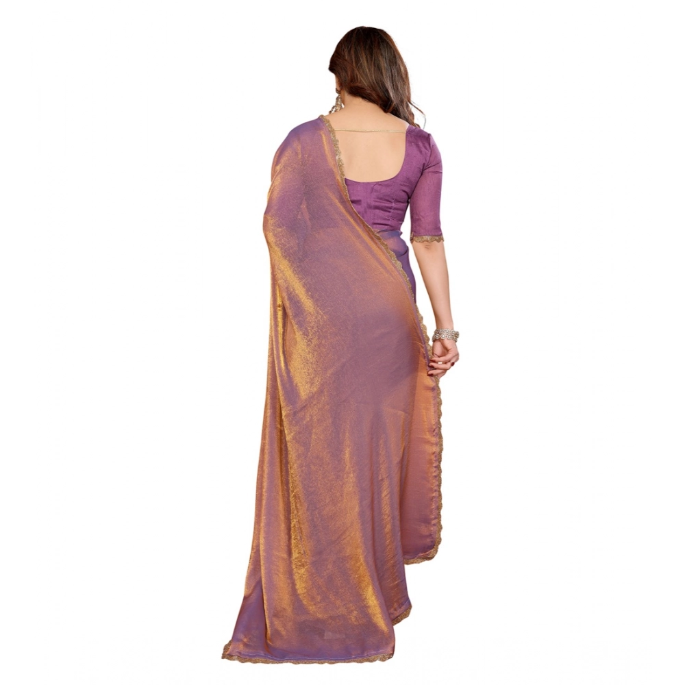 Generic Women's Georgette Printed Saree With Unstitched Blouse 5.5Mtr (Purple) Generic Women's Georgette Printed Saree With Unstitched Blouse 5.5Mtr (Purple)