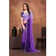 Generic Women's Chiffon Embroidred Saree With Unstitched Blouse 5.5Mtr (Purple) Generic Women's Chiffon Embroidred Saree With Unstitched Blouse 5.5Mtr (Purple)