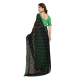 Generic Women's Georgette Printed Saree With Unstitched Blouse 5.5Mtr (Black-Green) Generic Women's Georgette Printed Saree With Unstitched Blouse 5.5Mtr (Black-Green)