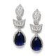 Generic Women's Brass Silver Plated Drop Earrings (Blue) Generic Women's Brass Silver Plated Drop Earrings (Blue)