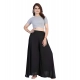 Generic Women's Pack of 1 Georgette Solid High Rise Wide Leg Flared Palazzo Pants with Elastic Waist (Black) Generic Women's Pack of 1 Georgette Solid High Rise Wide Leg Flared Palazzo Pants with Elastic Waist (Black)