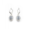 Generic Women's Brass Silver Plated Pendant Set (Grey)