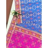 Generic Women's Patola Silk Meena And Zari Woven Saree With Unstitched Blouse 5.5Mtr (Pink)