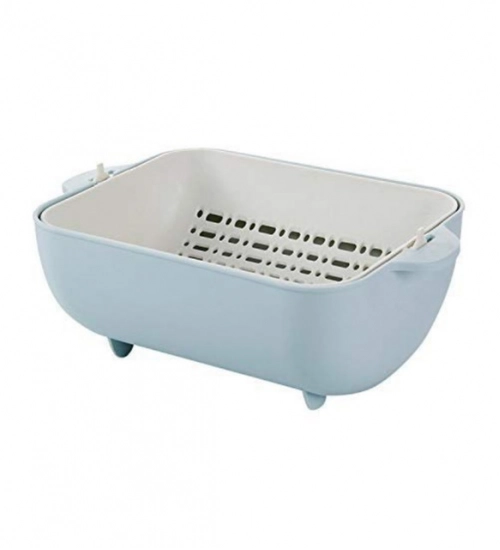 Generic Pack Of 2_Multi-Purpose Kitchen Basket – Ideal for Straining, Sieving, Washing And Holding Fruits or Foods (Color: Assorted )