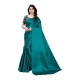 Generic Women's Satin Printed Saree With Unstitched Blouse 5.5Mtr (Teal) Generic Women's Satin Printed Saree With Unstitched Blouse 5.5Mtr (Teal)