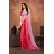 Generic Women's Chiffon Embroidred Saree With Unstitched Blouse 5.5Mtr (Pink)
