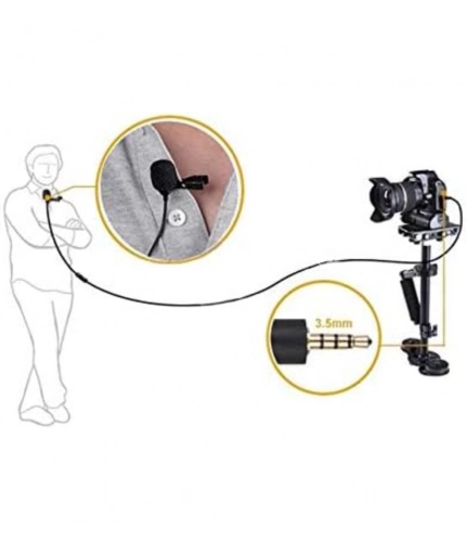 Generic Plastic BOYA BY-M1 Lavalier Condenser Microphone with 20ft Audio Cable