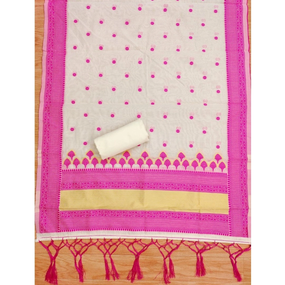 Generic Women's Banarasi Silk Printed Unstitched Salwar Suit Material With Dupatta (Pink, 3Mtrs) Generic Women's Banarasi Silk Printed Unstitched Salwar Suit Material With Dupatta (Pink, 3Mtrs)