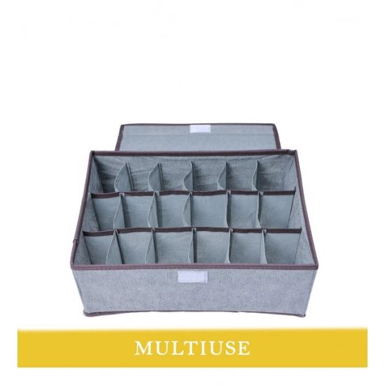 Generic Polypropylene 3 Divider Storage Box (Multicolor)