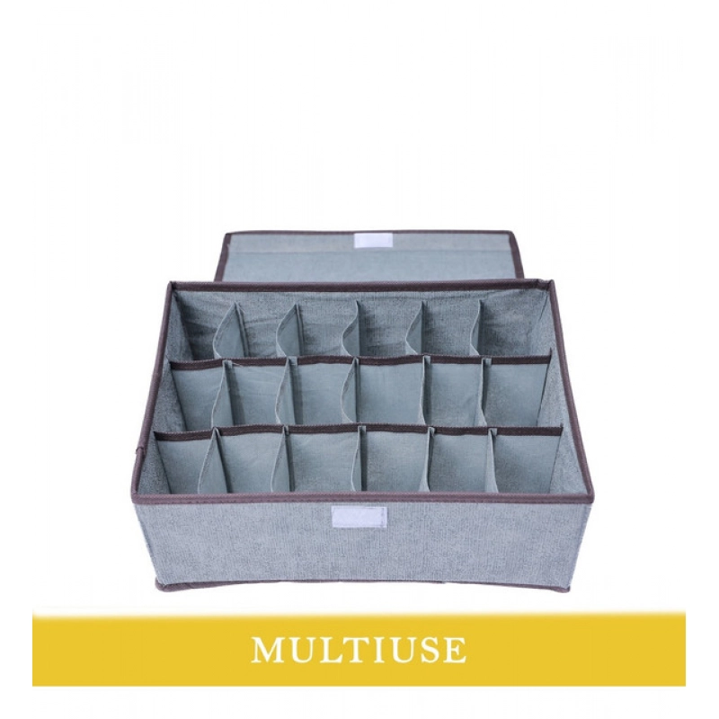 Generic Polypropylene 3 Divider Storage Box (Multicolor)