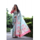 Generic Women's Faux_Tussar Floral_Print Saree With Unstitched Blouse 5.5Mtr (Sky_Blue) Generic Women's Faux_Tussar Floral_Print Saree With Unstitched Blouse 5.5Mtr (Sky_Blue)