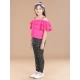 Generic Girl's Cotton Floral Elasticated Jegging and Top Set (Pink) Generic Girl's Cotton Floral Elasticated Jegging and Top Set (Pink)
