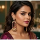 Generic Women's Zinc Alloy Gold Plated Chandbali Earrings (Multicolor) Generic Women's Zinc Alloy Gold Plated Chandbali Earrings (Multicolor)