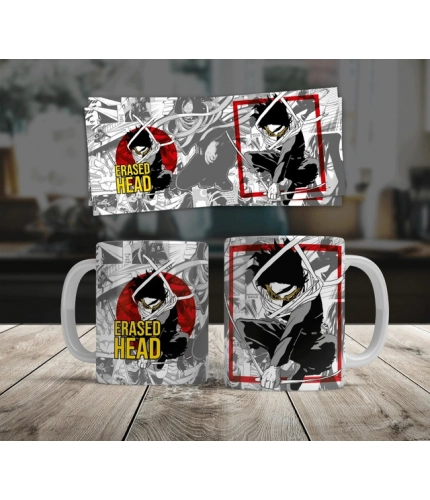 Generic Anime Erased Head Ceramic Printed Coffee Mug (White)