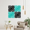 Generic Flowers Design Wooden Wall Decor – Set of 4 Pieces
