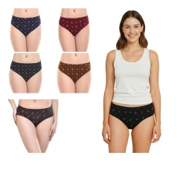 Generic Pack of_6 Women's Cotton Printed Hipster Panty (Multicolor)