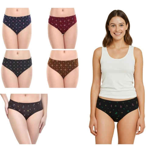 Generic Pack of_6 Women's Cotton Printed Hipster Panty (Multicolor)