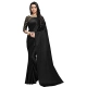 Generic Women's Satin Solid Saree With Unstitched Blouse 5.5Mtr (Black) Generic Women's Satin Solid Saree With Unstitched Blouse 5.5Mtr (Black)