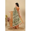 Generic Women's Cotton Silk Floral Printed Saree With Unstitched Blouse 5.5Mtr (Multicolor)