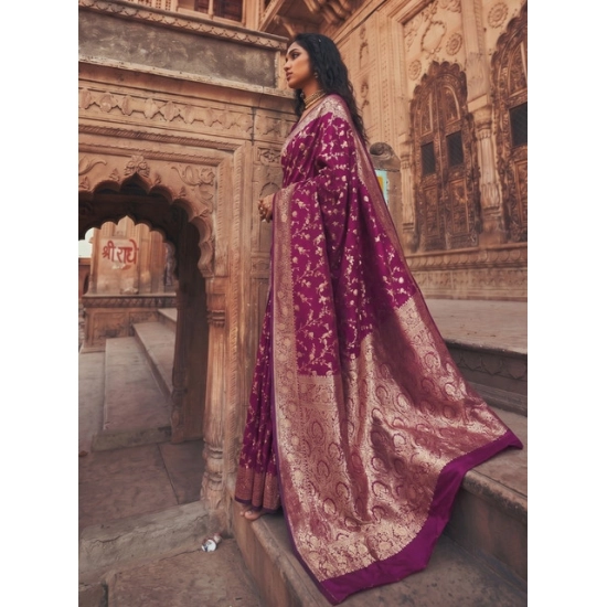 Generic Women's Art Silk Printed Saree With Unstitched Blouse 5.5Mtr (Wine) Generic Women's Art Silk Printed Saree With Unstitched Blouse 5.5Mtr (Wine)