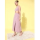 Generic Women's Polyester Lycra Solid Sleeveless Dress (Lavender) Generic Women's Polyester Lycra Solid Sleeveless Dress (Lavender)