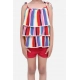 Generic Girl's Polyester Crepe Striped Tie Ups Shorts Set (Multicolor)