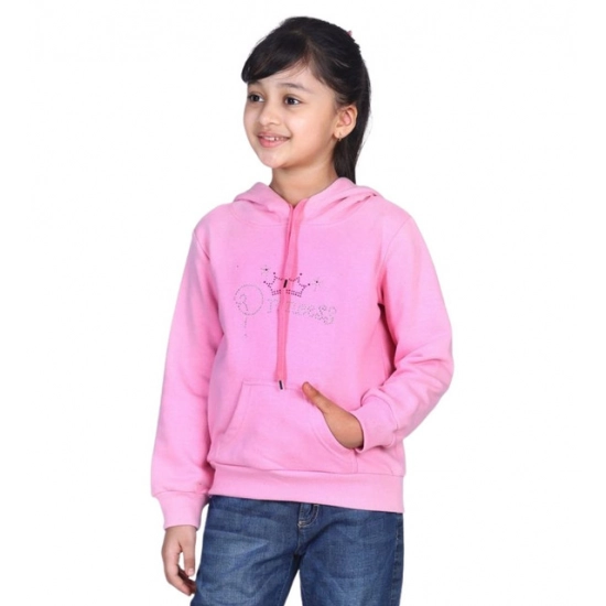 Generic Girl's Fleece Embellished Long Sleeves Sweatshirt (Light Pink) Generic Girl's Fleece Embellished Long Sleeves Sweatshirt (Light Pink)