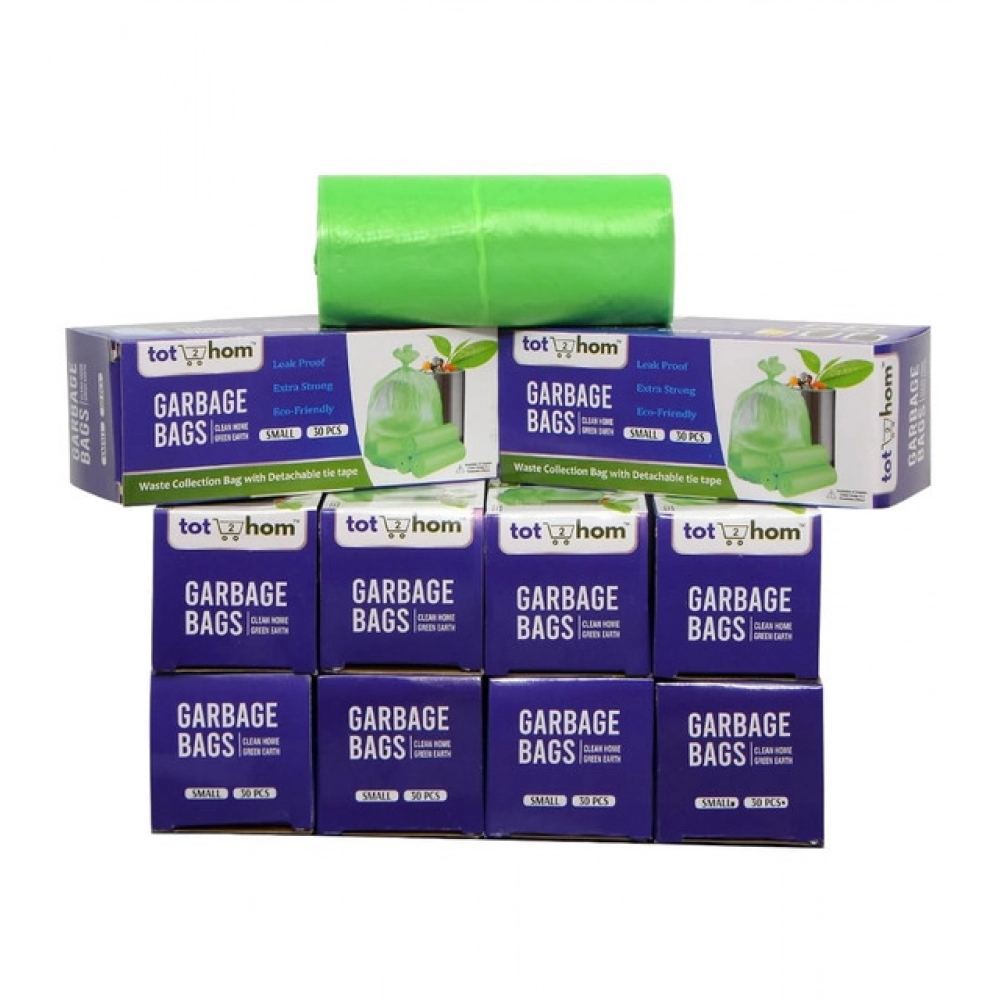Generic Pack of 10 Biodegradeable Vegetable-Paper 17 x 19 Inches Garbage Bag (Green)