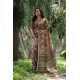 Generic Women's Faux_Tussar_Silk Abstract_Print Saree With Unstitched Blouse 5.5Mtr (Brown) Generic Women's Faux_Tussar_Silk Abstract_Print Saree With Unstitched Blouse 5.5Mtr (Brown)
