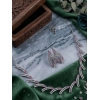 Generic Women's Brass Silver Plated Necklace set (Pink)