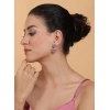 Generic Women's Brass Silver Plated Drop Earrings (Pink) Generic Women's Brass Silver Plated Drop Earrings (Pink)