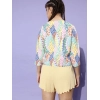 Generic Women's Polyester Floral 3-4th Sleeves Shrug (Multicolor)