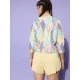 Generic Women's Polyester Floral 3-4th Sleeves Shrug (Multicolor) Generic Women's Polyester Floral 3-4th Sleeves Shrug (Multicolor)