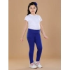 Generic Girl's Cotton Lycra Solid Elasticated Leggings (Blue) Generic Girl's Cotton Lycra Solid Elasticated Leggings (Blue)