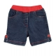 Generic Girl's Denim Lace Inserts Sleeveless Shorts (Blue-Red)