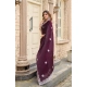 Generic Women's Faux Shimmer Geometric Ready to wear Saree With Unstitched Blouse 5.5Mtr (Wine) Generic Women's Faux Shimmer Geometric Ready to wear Saree With Unstitched Blouse 5.5Mtr (Wine)