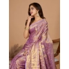 Generic Women's Jacquard Saree With Unstitched Blouse 5.5Mtr (Multicolor)