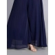 Generic Women's Pack of 1 Georgette Solid High Rise Wide Leg Flared Palazzo Pants with Elastic Waist (Navy Blue) Generic Women's Pack of 1 Georgette Solid High Rise Wide Leg Flared Palazzo Pants with Elastic Waist (Navy Blue)