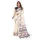 Generic Women's Linen Cotton Printed Saree With Unstitched Blouse 5.5Mtr (Off White) Generic Women's Linen Cotton Printed Saree With Unstitched Blouse 5.5Mtr (Off White)