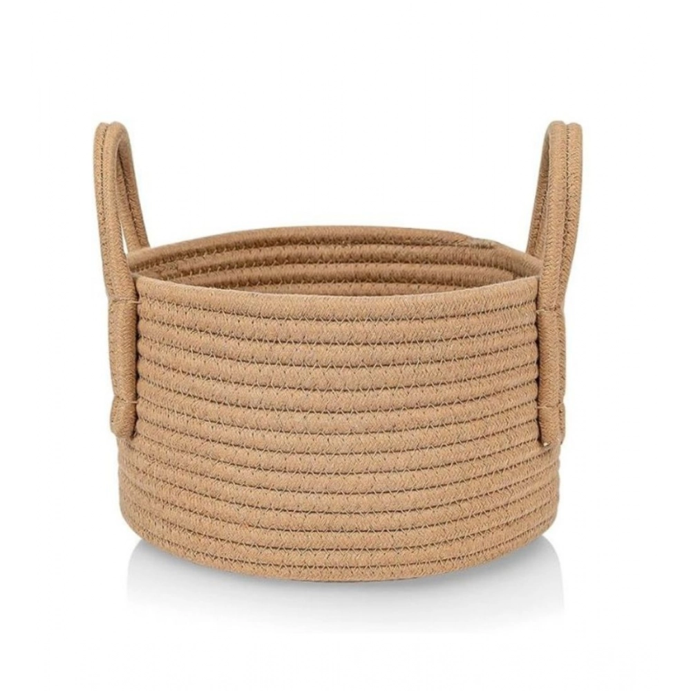 Generic Cotton Pack Of_1 Basket 7x5 Inch Storage Basket For Clothes (Beige) Generic Cotton Pack Of_1 Basket 7x5 Inch Storage Basket For Clothes (Beige)