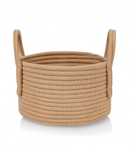 Generic Cotton Pack Of_1 Basket 7x5 Inch Storage Basket For Clothes (Beige) Generic Cotton Pack Of_1 Basket 7x5 Inch Storage Basket For Clothes (Beige)