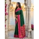 Generic Women's Silk Blend Printed Saree With Unstitched Blouse 5.5Mtr (Dark Green-Pink) Generic Women's Silk Blend Printed Saree With Unstitched Blouse 5.5Mtr (Dark Green-Pink)